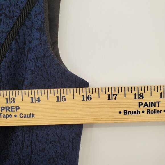 Adrianna Papell Contoured Sheath Dress Sleeveless Textured Mini 6 Womens Blue - Picture 9 of 11